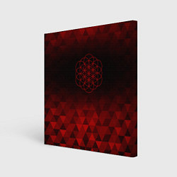 Картина квадратная Coldplay red poly