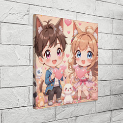 Холст квадратный Аниме для малышей, цвет: 3D-принт — фото 2