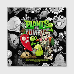 Холст квадратный Растения против зомби персонажи, цвет: 3D-принт — фото 2