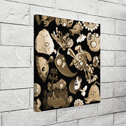 Холст квадратный Растения против зомби в бежевом цвете, цвет: 3D-принт — фото 2