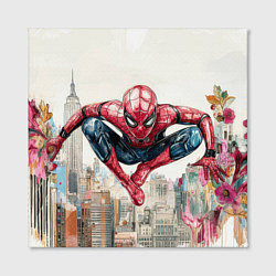 Холст квадратный Человек паук паркур, цвет: 3D-принт — фото 2