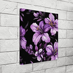 Холст квадратный Лилии винтажный узор, цвет: 3D-принт — фото 2