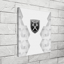 Холст квадратный West Ham white poly, цвет: 3D-принт — фото 2