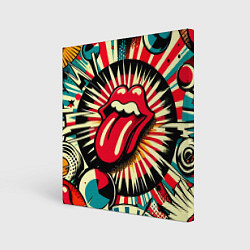 Картина квадратная Logo of the Rolling Stones - pop art