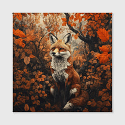 Холст квадратный Лис в лесной чаще, цвет: 3D-принт — фото 2