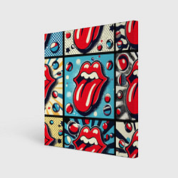 Картина квадратная Rolling Stones logo - pop art