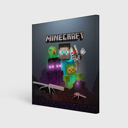Картина квадратная End and peace - Minecraft