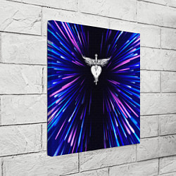 Холст квадратный Bon Jovi neon energy, цвет: 3D-принт — фото 2