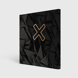 Картина квадратная A Silent Voice golden poly