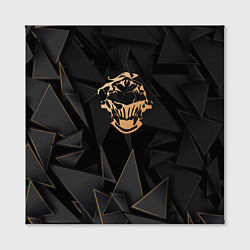 Холст квадратный Goblin Slayer golden poly, цвет: 3D-принт — фото 2