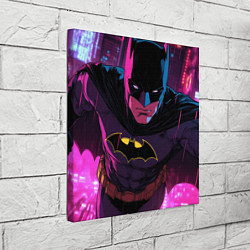 Холст квадратный Бэтмен в фиолетовом свете, цвет: 3D-принт — фото 2