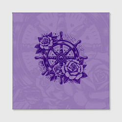 Холст квадратный Штурвал в розах, цвет: 3D-принт — фото 2