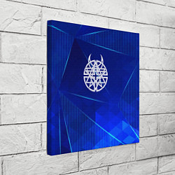 Холст квадратный Disturbed blue poly, цвет: 3D-принт — фото 2