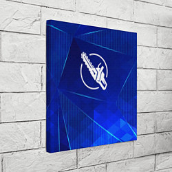 Холст квадратный Chainsaw Man blue poly, цвет: 3D-принт — фото 2