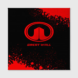 Холст квадратный Great Wall - red gradient, цвет: 3D-принт — фото 2