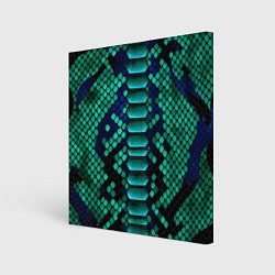 Картина квадратная Кожа зеленой змеи