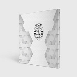 Картина квадратная Sporting white poly