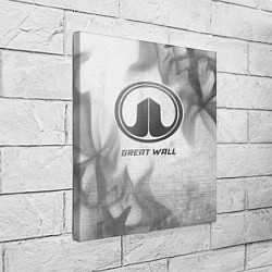 Холст квадратный Great Wall - white gradient, цвет: 3D-принт — фото 2