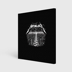 Холст квадратный Metallica - lightnings in metropolis, цвет: 3D-принт