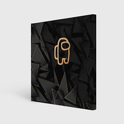 Картина квадратная Among Us golden poly