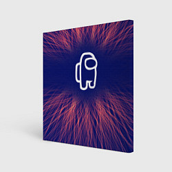 Картина квадратная Among Us red energy