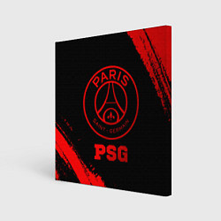 Картина квадратная PSG - red gradient