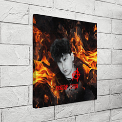 Холст квадратный Сектор газа огненный фон, цвет: 3D-принт — фото 2