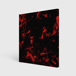Холст квадратный Color red black, цвет: 3D-принт