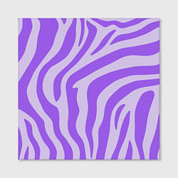 Холст квадратный Лавандовый тигровый паттерн, цвет: 3D-принт — фото 2