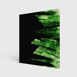 Холст квадратный Color green black, цвет: 3D-принт