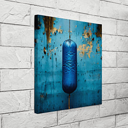 Холст квадратный Синяя боксерская груша, цвет: 3D-принт — фото 2