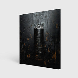 Картина квадратная Черная боксерская груша