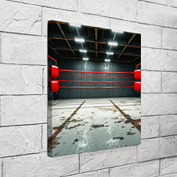 Холст квадратный Красный ринг, цвет: 3D-принт — фото 2