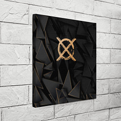 Холст квадратный CreepyPasta golden poly, цвет: 3D-принт — фото 2