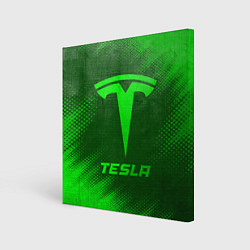 Картина квадратная Tesla - green gradient