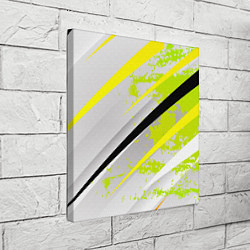 Холст квадратный Color white light green, цвет: 3D-принт — фото 2