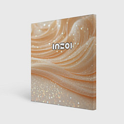 Картина квадратная Inzoi лого на блестящем фоне