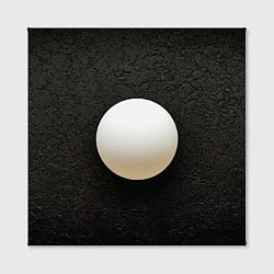 Холст квадратный Мяч для пинг понга на черном, цвет: 3D-принт — фото 2
