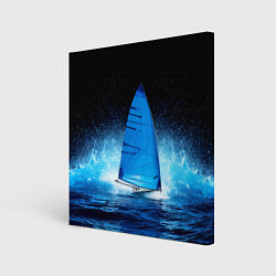 Картина квадратная Синяя парусная доска