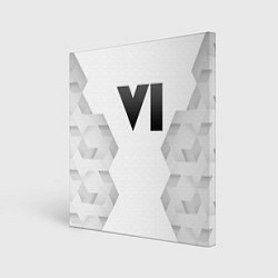 Картина квадратная GTA 6 white poly