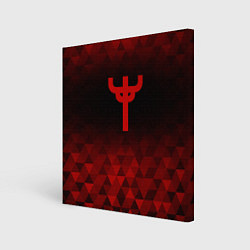 Картина квадратная Judas Priest red poly