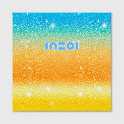 Холст квадратный Inzoi лого и блестки, цвет: 3D-принт — фото 2