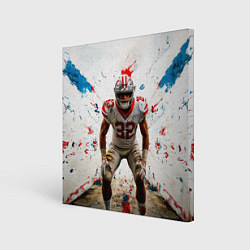 Картина квадратная Квотербек на белом