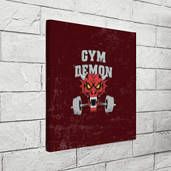 Холст квадратный Gym demon, цвет: 3D-принт — фото 2