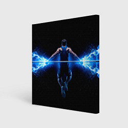 Картина квадратная Турникмен в синем пламени