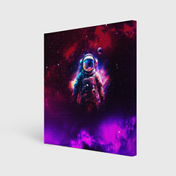 Холст квадратный Космонавт пламенный, цвет: 3D-принт