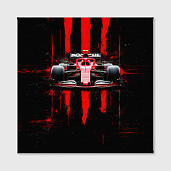 Холст квадратный Формула 1 на черном с красным, цвет: 3D-принт — фото 2