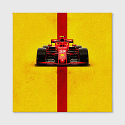 Холст квадратный Формула 1 на желтом, цвет: 3D-принт — фото 2