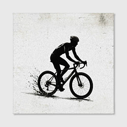 Холст квадратный Триатлонист на белом, цвет: 3D-принт — фото 2