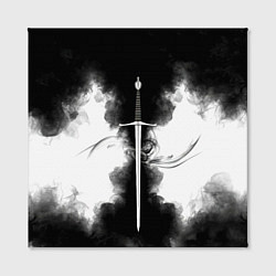 Холст квадратный Сабля в черном дыму, цвет: 3D-принт — фото 2